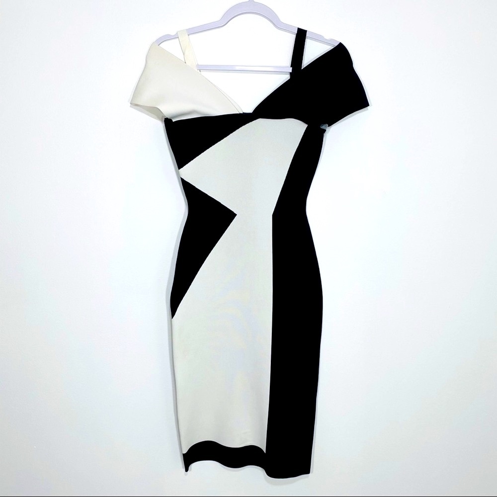 Roland Mouret • Black Midi Off The Shoulder Dress